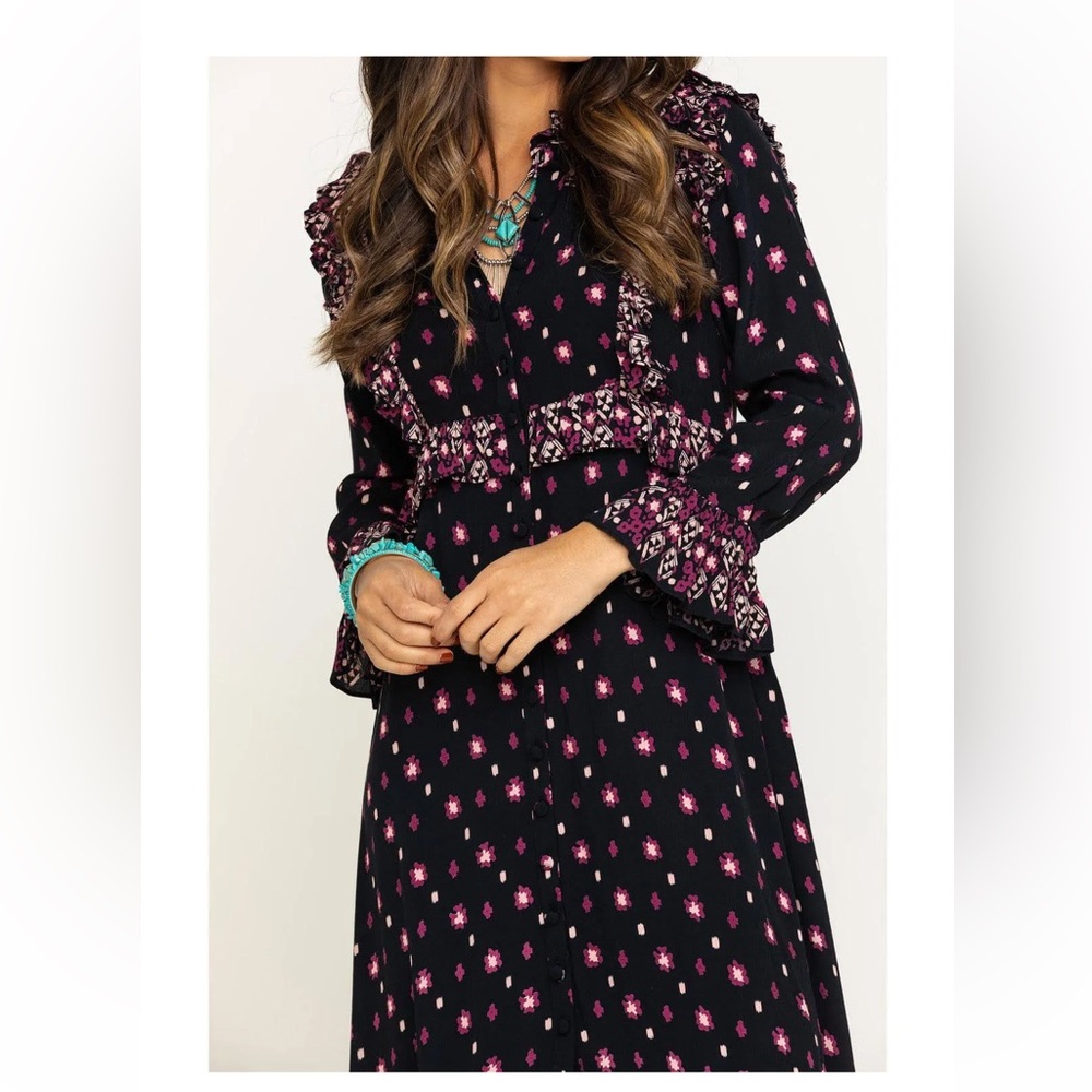 Free People Calico Skies Midi Dress